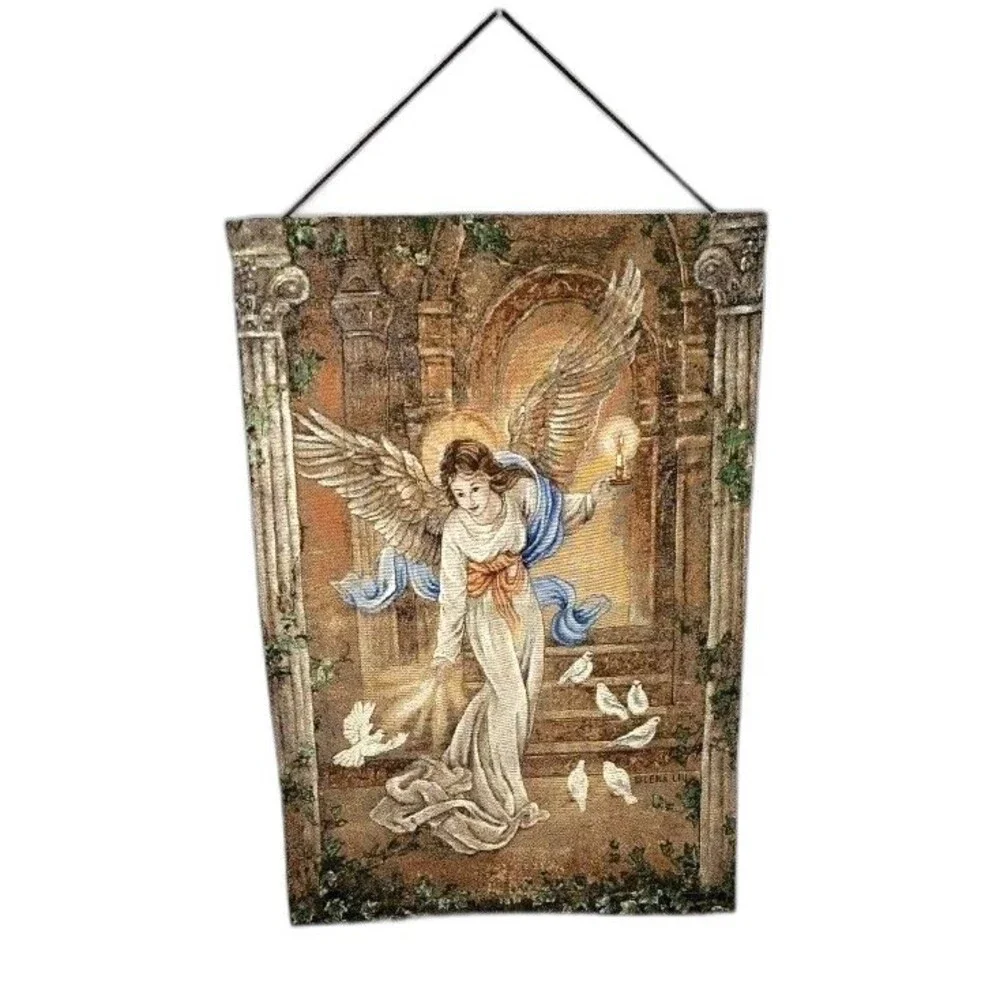 Lena Liu Angel Of Light Tapestry Wall Hanging Made In USA Tag Attached